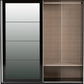 Nevada 2 Door Sliding Wardrobe - Black Gloss