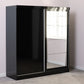Nevada 2 Door Sliding Wardrobe - Black Gloss