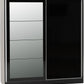 Nevada 2 Door Sliding Wardrobe - Black Gloss