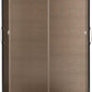 Nevada Mirrored 2 Door 1 Drawer Wardrobe - Black Gloss