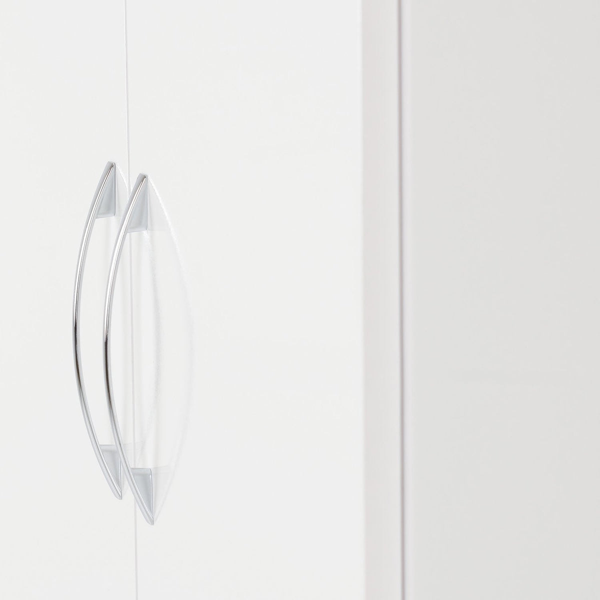 Nevada 2 Door All Hanging Wardrobe - White Gloss