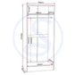 Nevada 2 Door All Hanging Wardrobe - Grey Gloss/Light Oak Effect Veneer