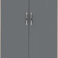 Nevada 2 Door All Hanging Wardrobe - Grey Gloss/Light Oak Effect Veneer