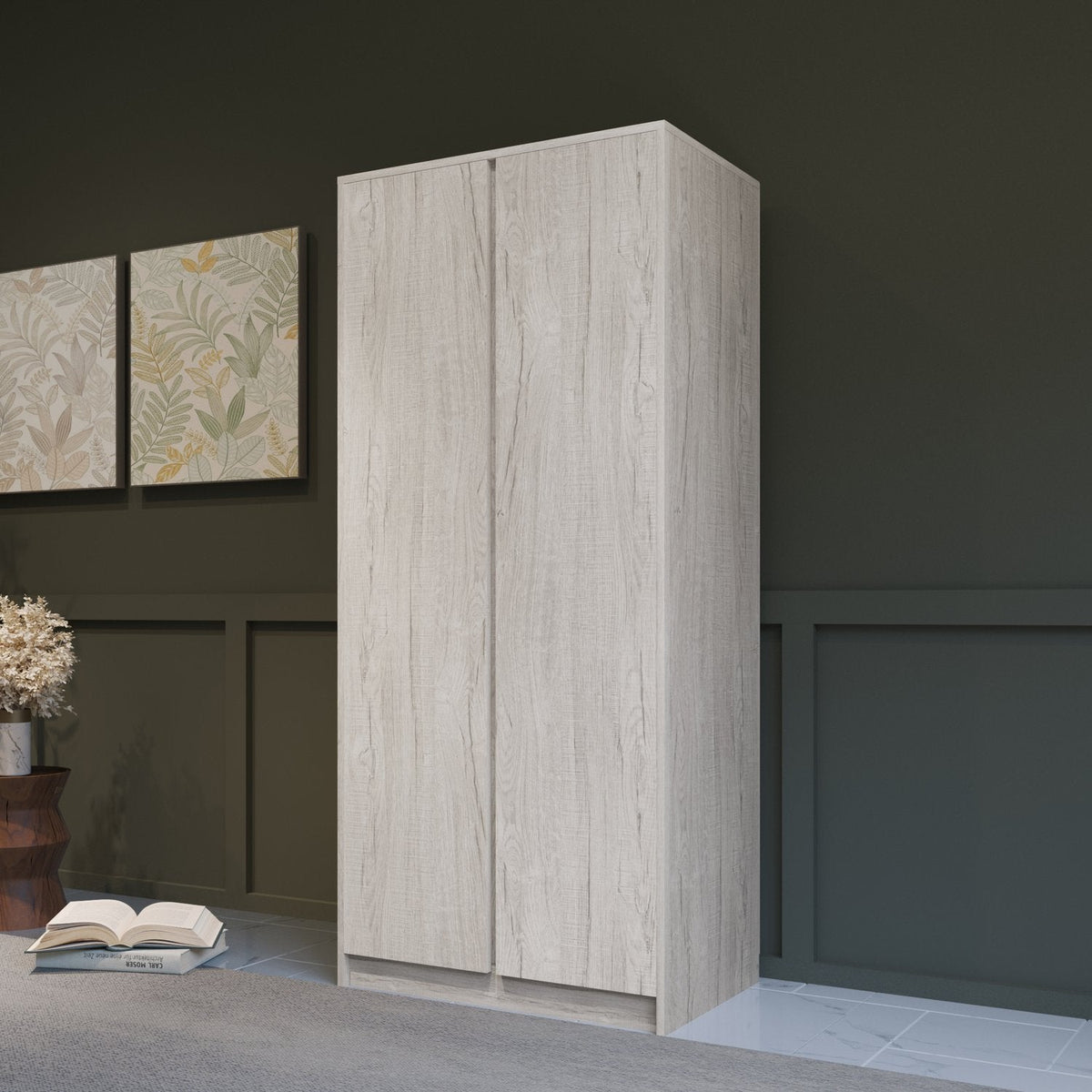 Malvern 2 Door Wardrobe - Urban Snow