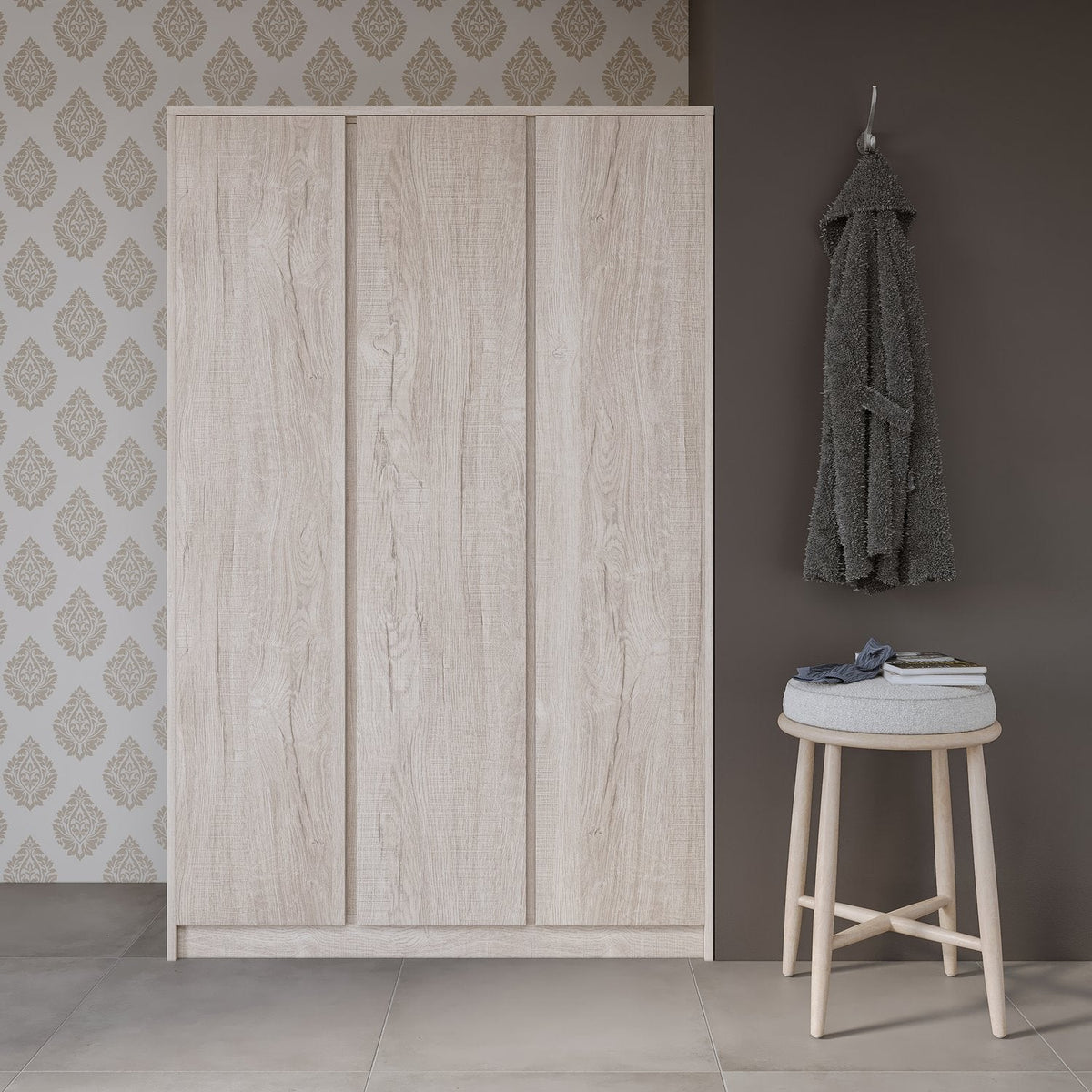 Malvern 3 Door Wardrobe - Urban Snow