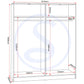 Malvern 4 Door Wardrobe - Urban Snow