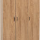 Dakota 3 Door Wardrobe - Oak Effect