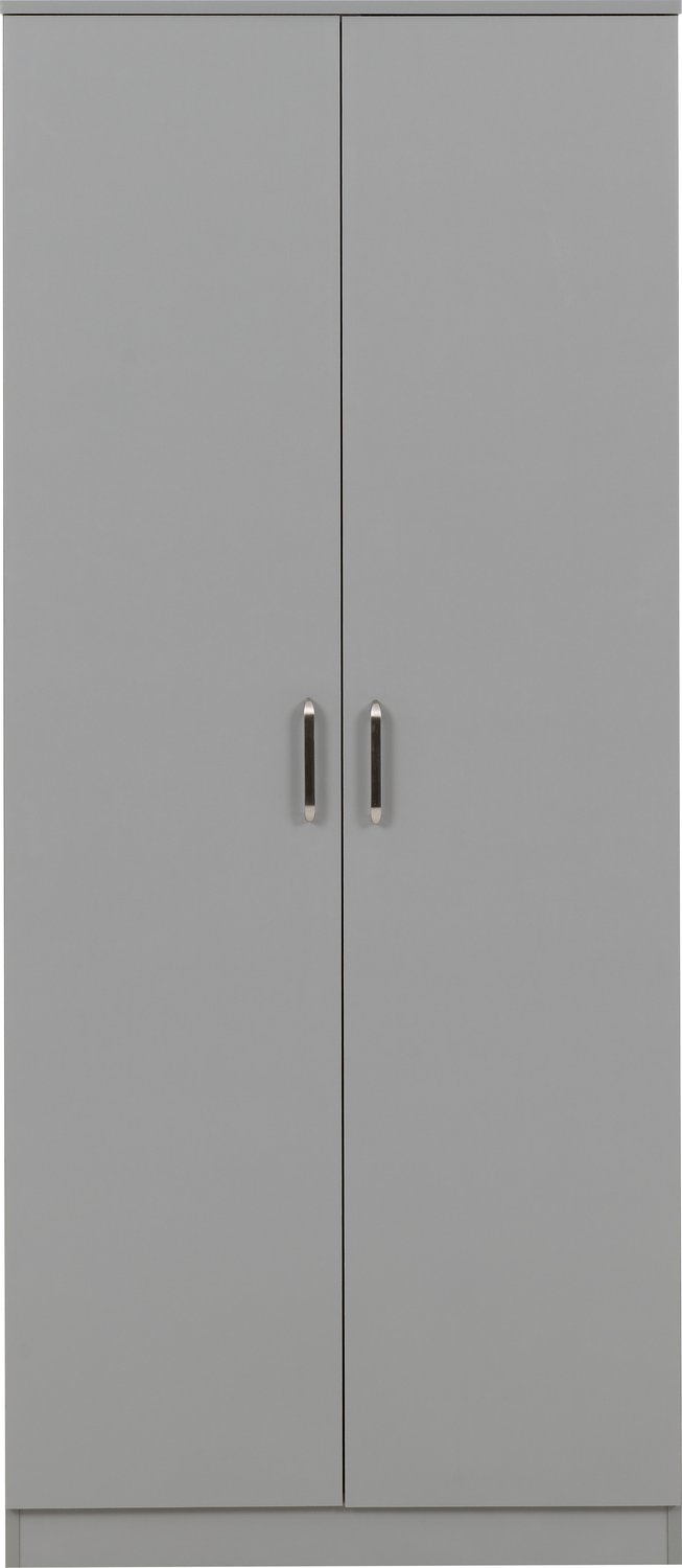 Dakota 2 Door Wardrobe - Light Grey