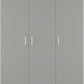 Dakota 3 Door Wardrobe - Light Grey