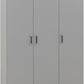 Dakota 3 Door Wardrobe - Light Grey