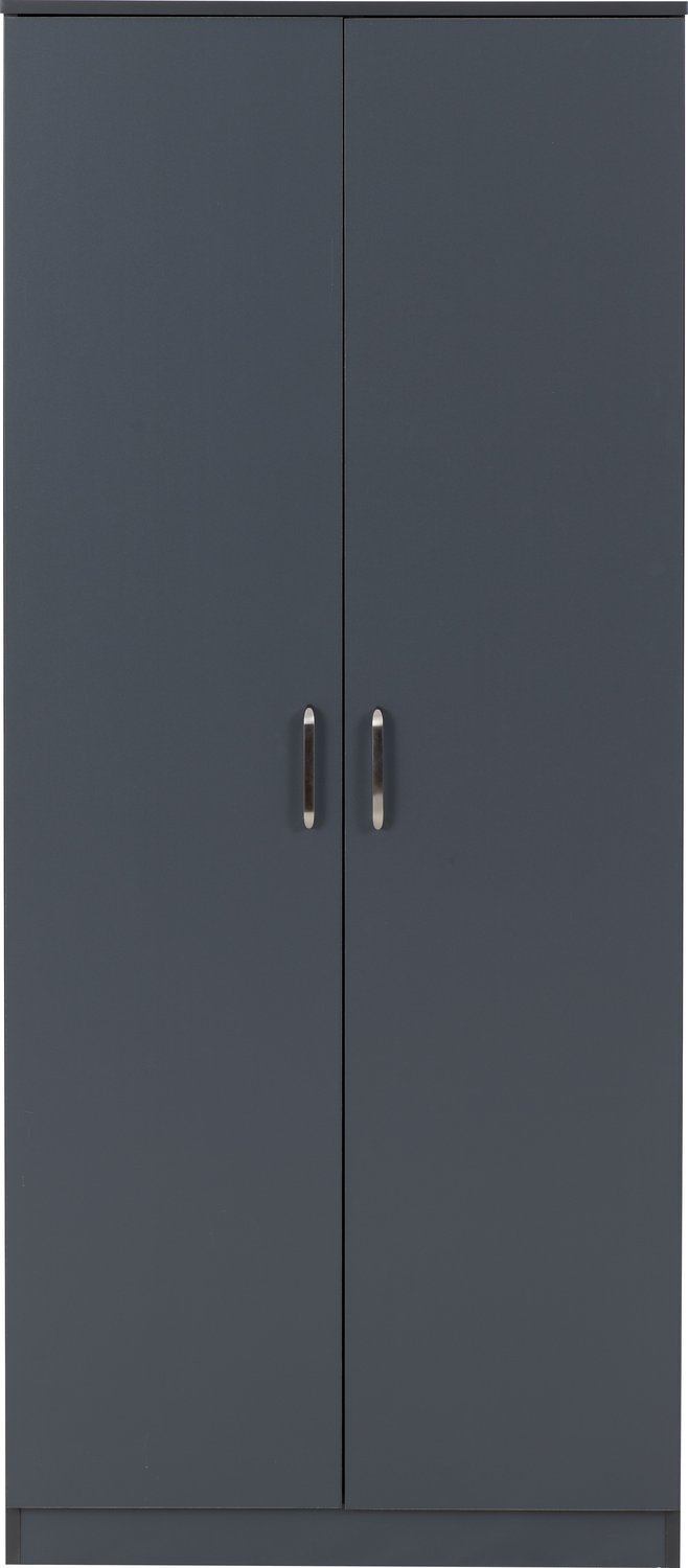 Dakota 2 Door Wardrobe - Dark Grey