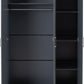 Dakota 3 Door Wardrobe - Dark Grey