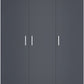Dakota 3 Door Wardrobe - Dark Grey