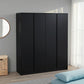 Malvern 4 Door Wardrobe - Black