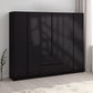 Malvern 6 Door 2 Drawer Wardrobe - Black