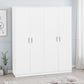 Dakota 4 Door Wardrobe - White