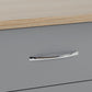 Nevada 3 Drawer Chest - Grey Gloss/Light Oak Effect Veneer