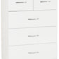 Nevada 3+2 Drawer Chest - White Gloss