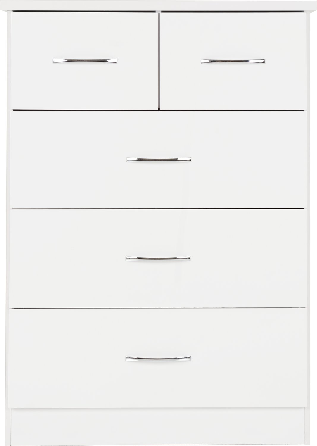 Nevada 3+2 Drawer Chest - White Gloss