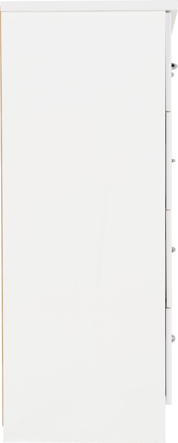 Nevada 3+2 Drawer Chest - White Gloss