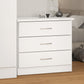 Nevada 3 Drawer Chest - White Gloss