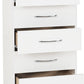 Nevada 5 Drawer Narrow Chest - White Gloss