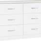 Nevada 6 Drawer Chest - White Gloss
