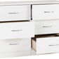 Nevada 6 Drawer Chest - White Gloss