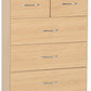 Nevada 3+2 Drawer Chest - Sonoma Oak Effect