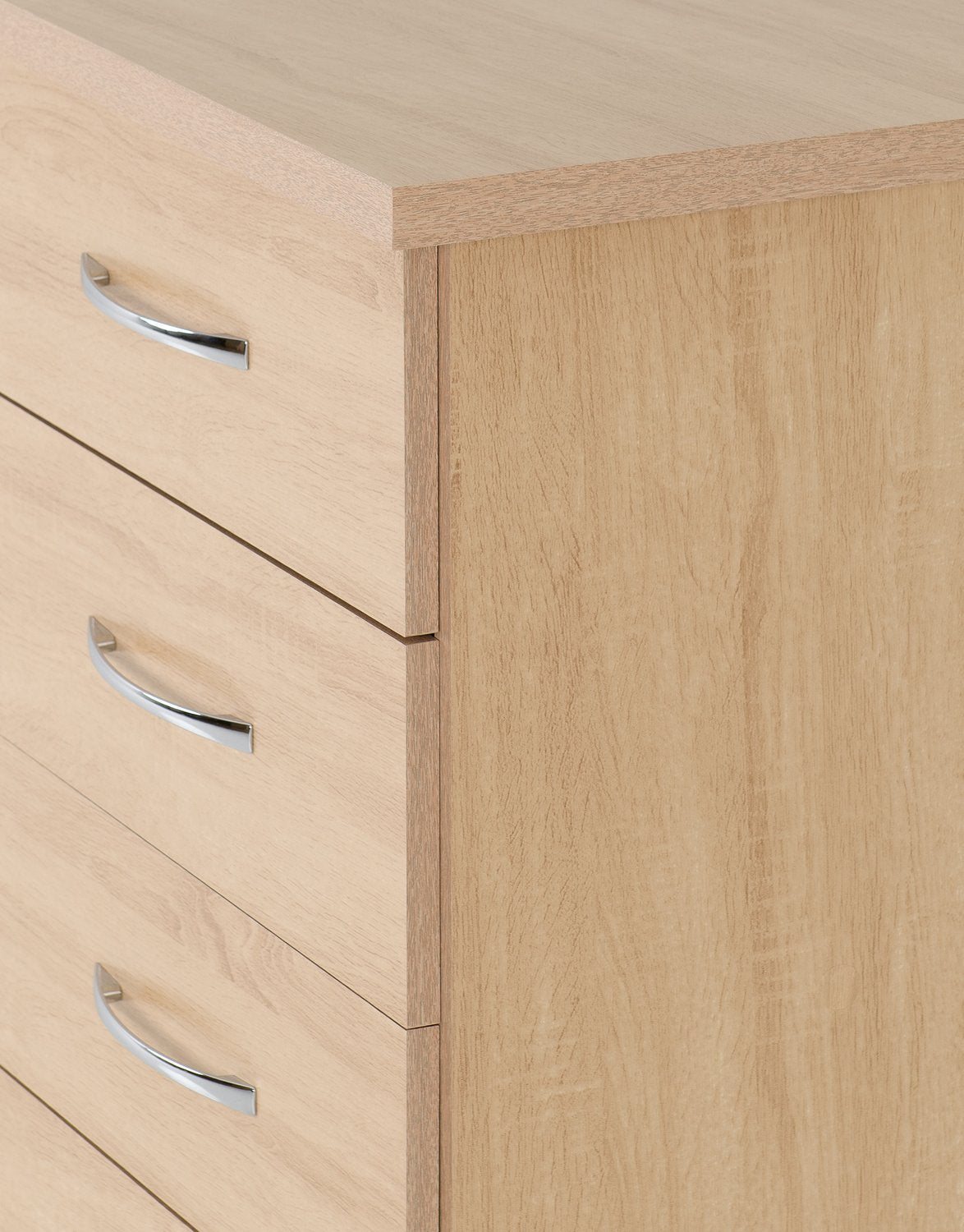 Nevada 5 Drawer Narrow Chest - Sonoma Oak Effect
