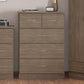 Nevada 3+2 Drawer Chest - Rustic Oak Effect
