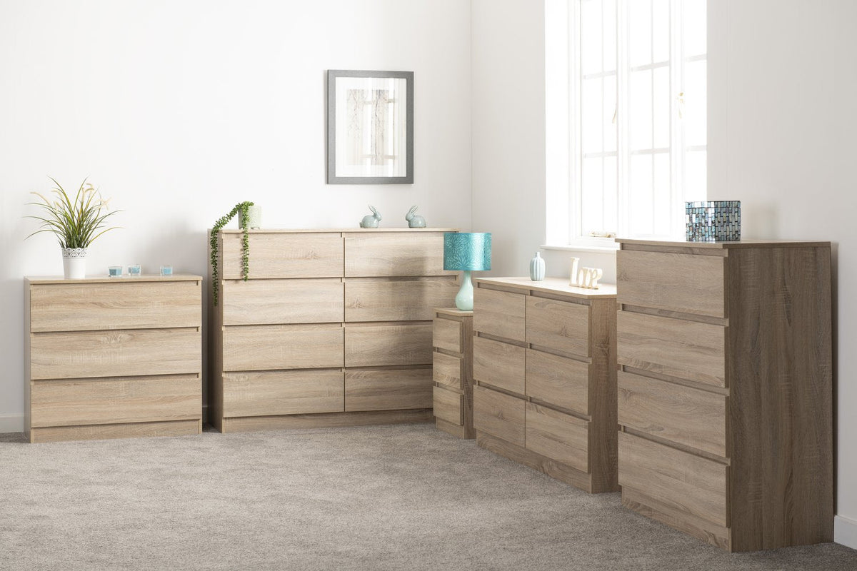 Malvern 8 Drawer Chest - Sonoma Oak Effect