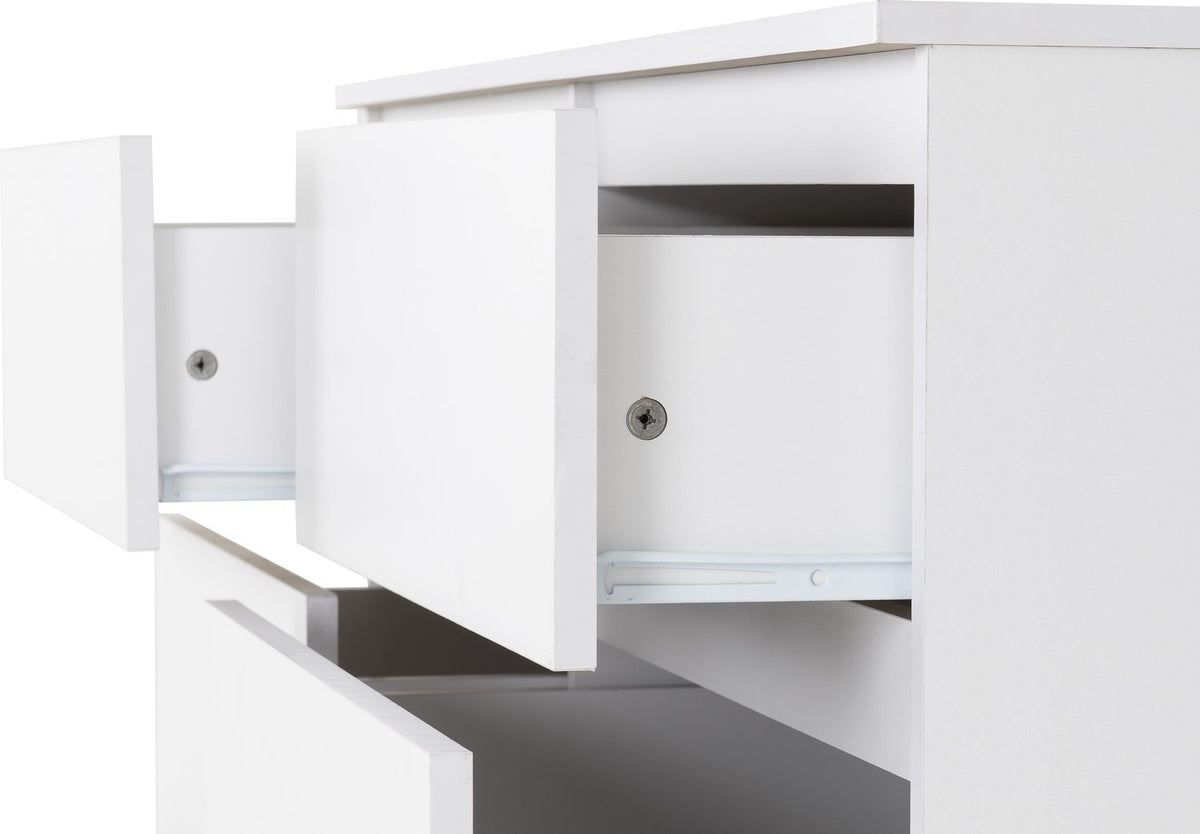 Malvern 8 Drawer Chest - White