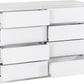 Malvern 8 Drawer Chest - White