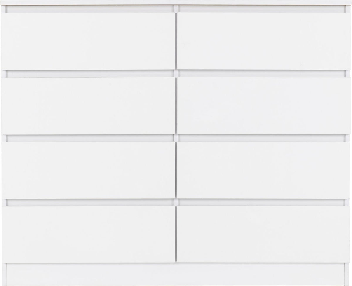Malvern 8 Drawer Chest - White