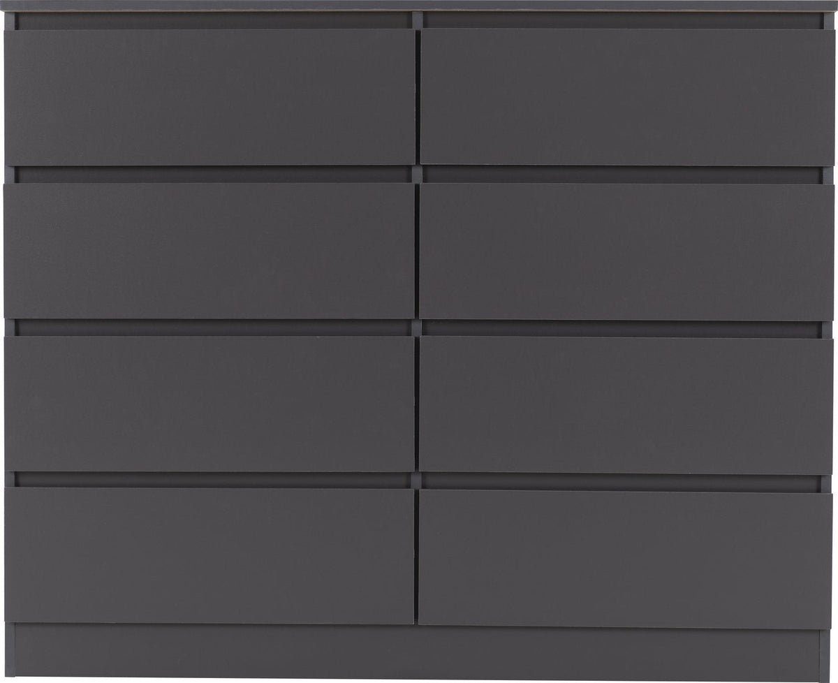 Malvern 8 Drawer Chest - Grey