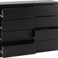 Malvern 8 Drawer Chest - Black