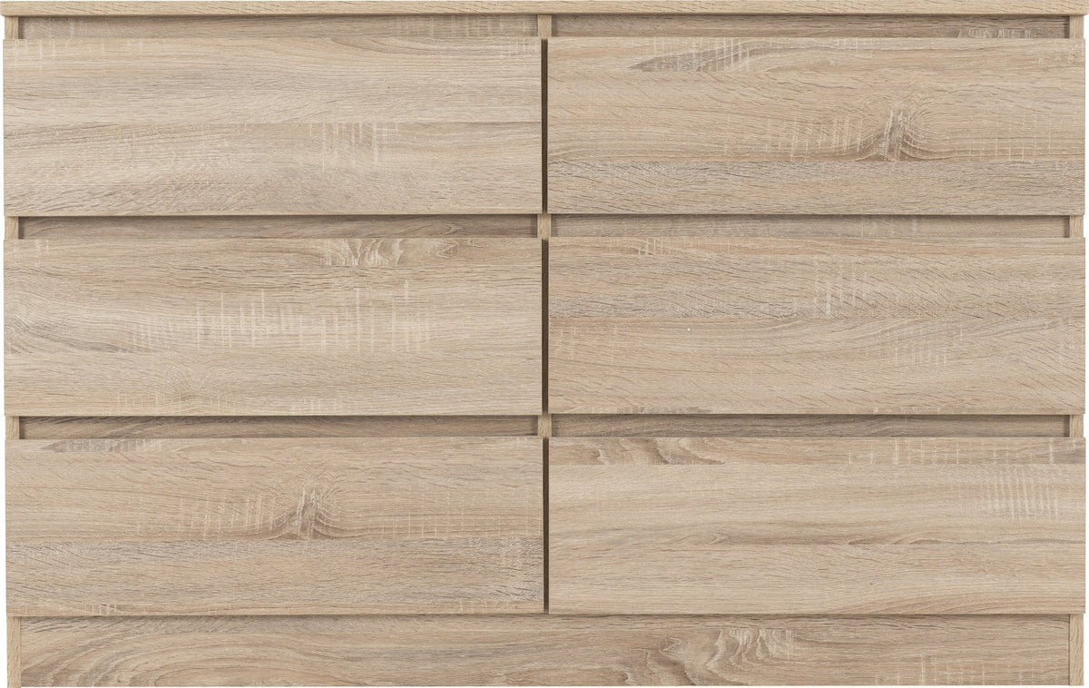 Malvern 6 Drawer Chest - Sonoma Oak Effect