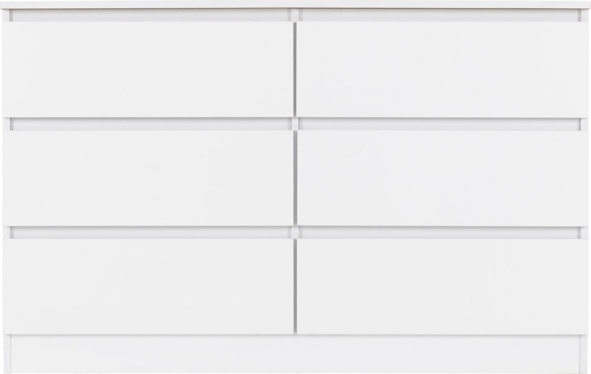 Malvern 6 Drawer Chest - White
