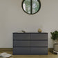 Malvern 6 Drawer Chest - Grey