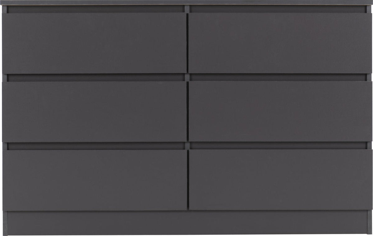 Malvern 6 Drawer Chest - Grey