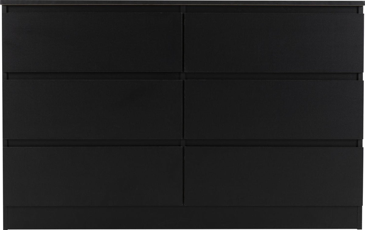 Malvern 6 Drawer Chest - Black