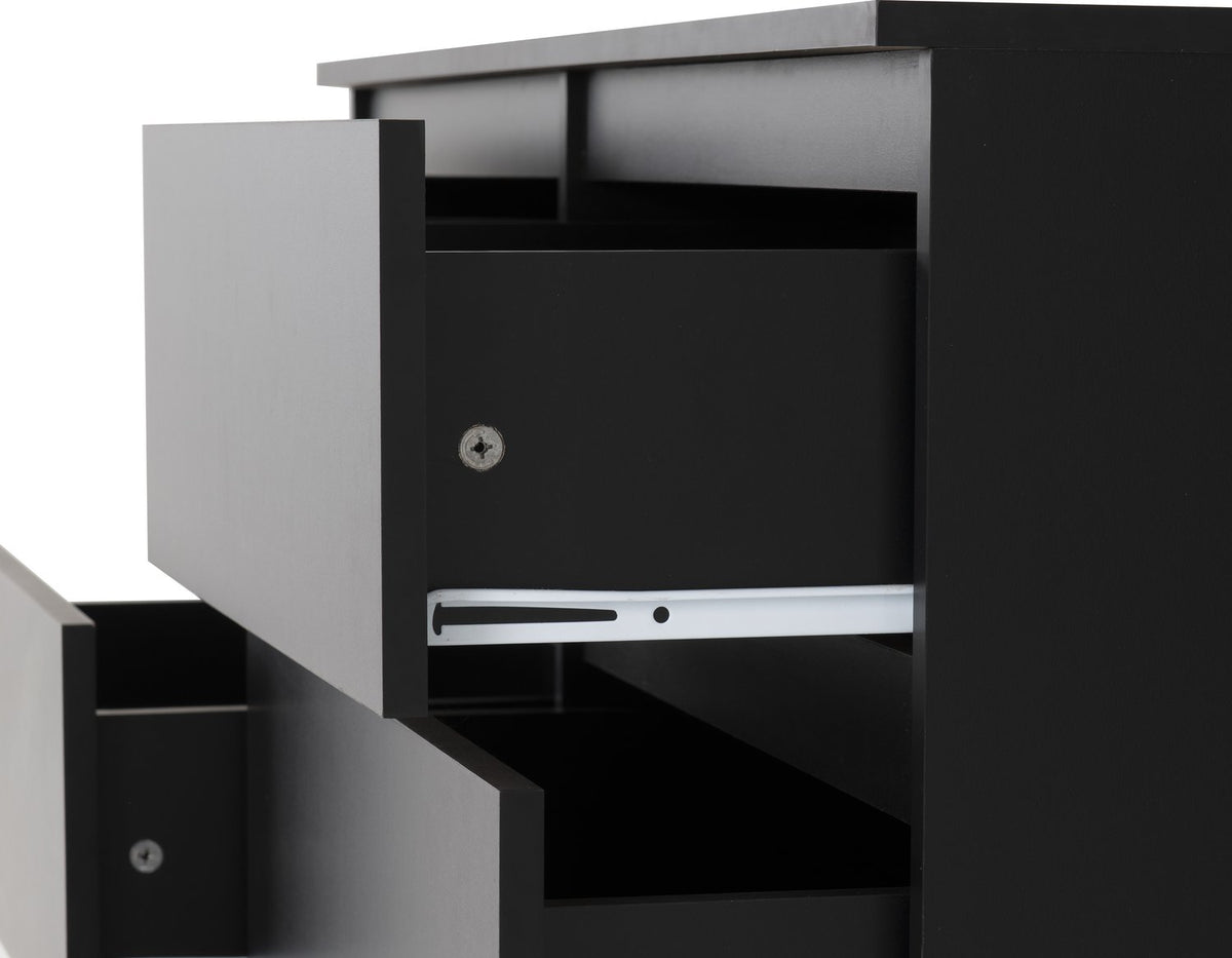 Malvern 6 Drawer Chest - Black