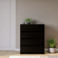 Malvern 4 Drawer Chest - Black