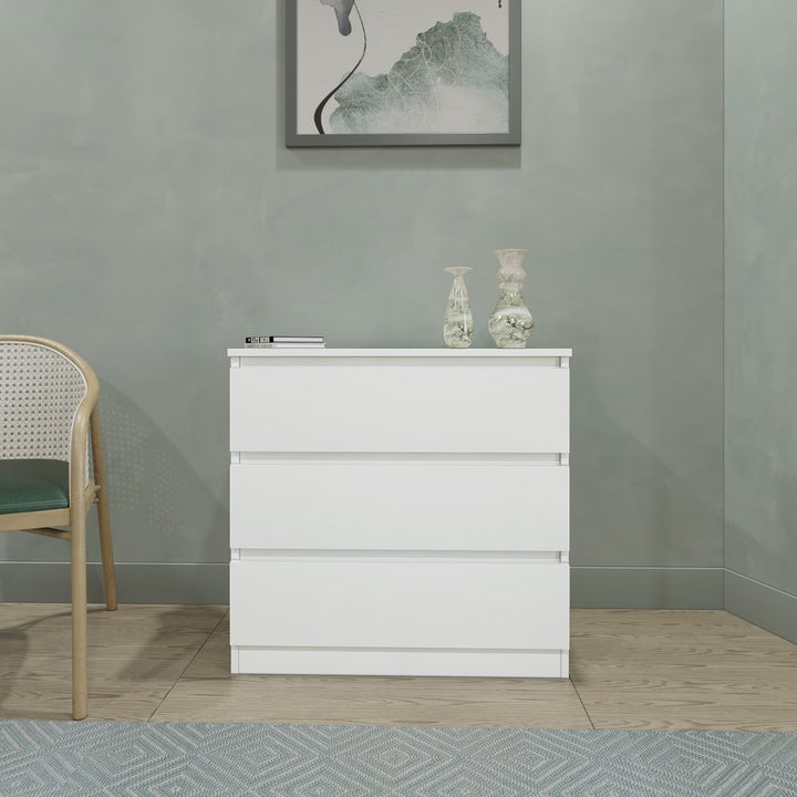 Malvern 3 Drawer Chest - White