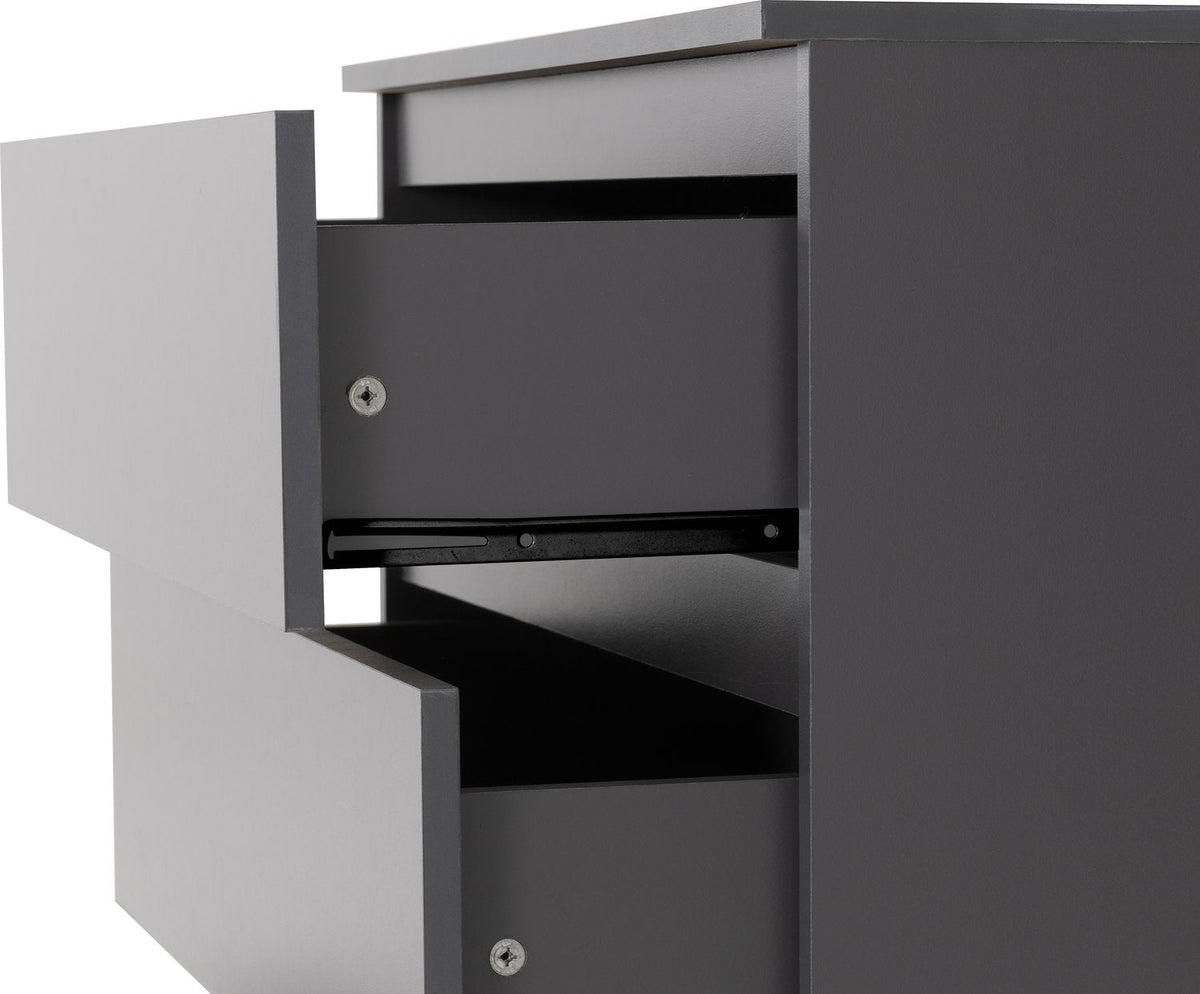 Malvern 3 Drawer Chest - Grey
