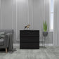 Malvern 3 Drawer Chest - Black