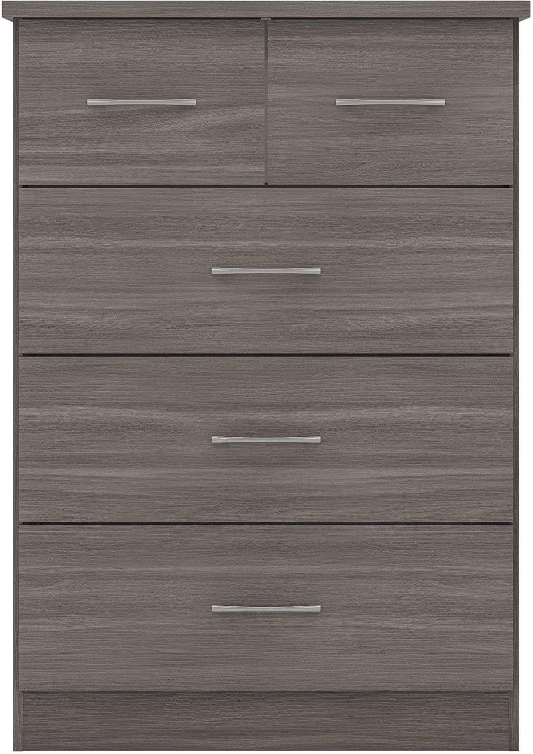 Nevada 3+2 Drawer Chest - Black Wood Grain