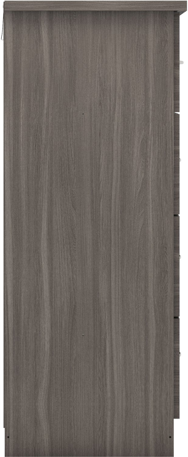 Nevada 3+2 Drawer Chest - Black Wood Grain