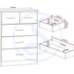 Nevada 3+2 Drawer Chest - 3D Effect Grey